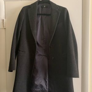 Uniqlo Plus J Gray Wool Blend Trenchcoat